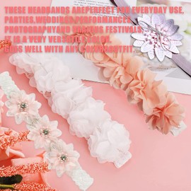 Baby Hair Bands, Set of 4, Children's Hair Ornaments, Headbands, Hair Accessories, Baby Elastic Band, Girls, Cute, Stylish, Celebrations, Birthdays, Anniversaries, Baby Showers, Commemorative Photo