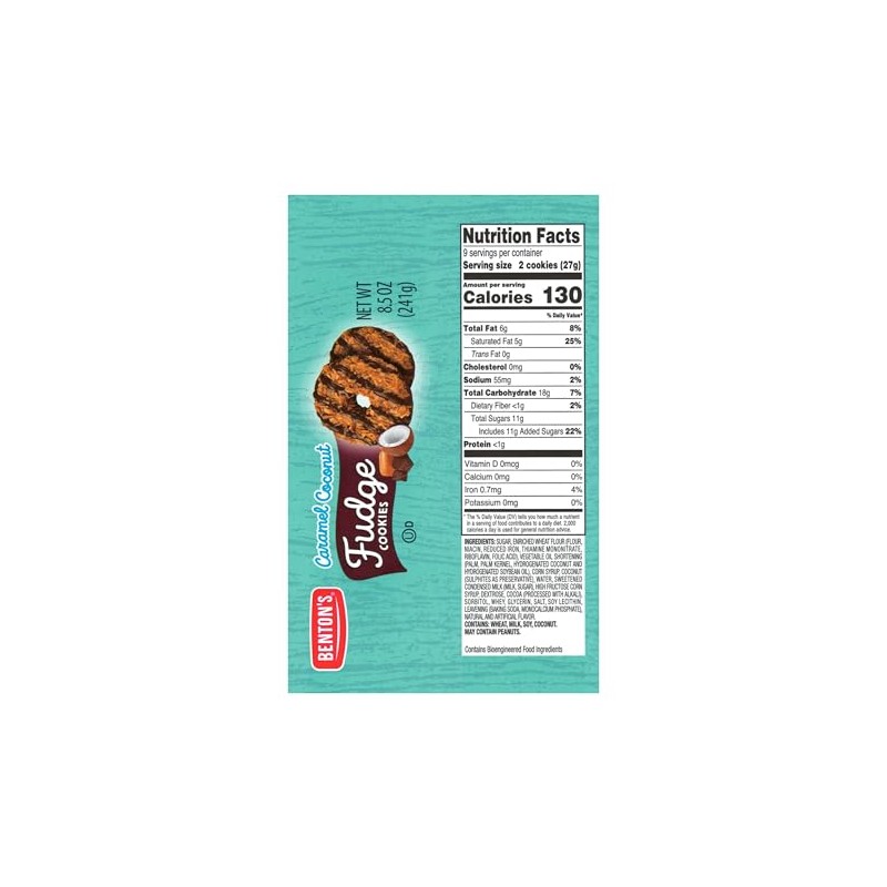 Benton’s Cookies (Pack of 2, Caramel Coconut Fudge)