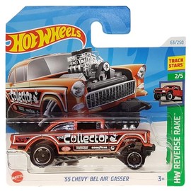 Hot Wheels - '55 Chevy Bel Air Gasser - HW Reverse Rake 2/5 - HTB90 - Short Card - Good Year - GM - Track Stars - Mattel 2024-1:64