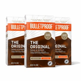 Bulletproof Bulletproof Original Medium Roast Whole Bean Coffee, 12 Ounces (Pack of 3), 100% Arabica Coffee Sourced from Central and South America