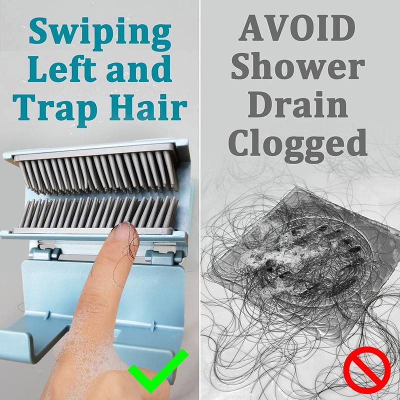 Hair Catcher Shower Wall Detachable Hair Collector Wall Mount Hair