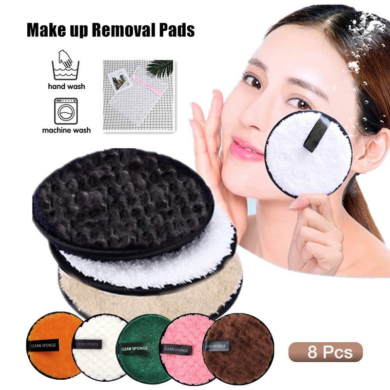 Reusable Make Up Remover Pads, Washable Eco-Friendly Cotton Face Wipes