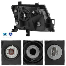 AKKON - Fit 2005-2015 Nissan Xterra 05-15 OE Style Halogen Type Headlight Headlamp Assembly Black Housing Driver - Passnger Side Direct Replacement