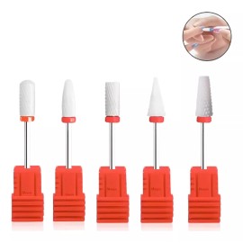 TO 5 Puntas Brocas De Ceramica Retiro De Gel Manicura Callos