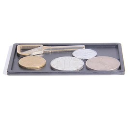 Generic Wallet Coin Tray, Removable Coin & Key Holder for Slim Wallet, Additional Mini Accessory Tray for Slim Wallet (Plastic), Black