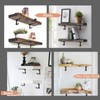 ChasBete Rustic Shelf Brackets & Supports, Black Shelf Bracket with