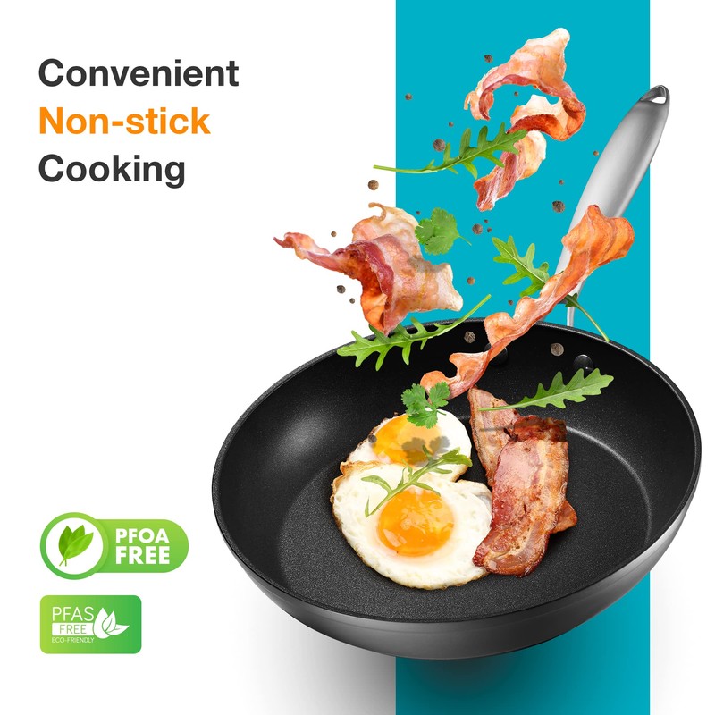 Belwares Nonstick Frying Pan with Spatula & Lid - 10