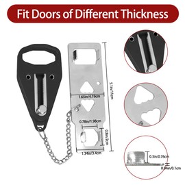 Door Lock Travel Self Defense Portable Door Lock for Bedroom Door Stopper Hotel Door Locks for Travelers Lock for Door Lock Latch Door Stoppers Security Door Jammer Door Latch Lock Barrure Porte