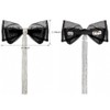 MADISON TYLER Rhinestone Tassels Black Hair Bows for Women |