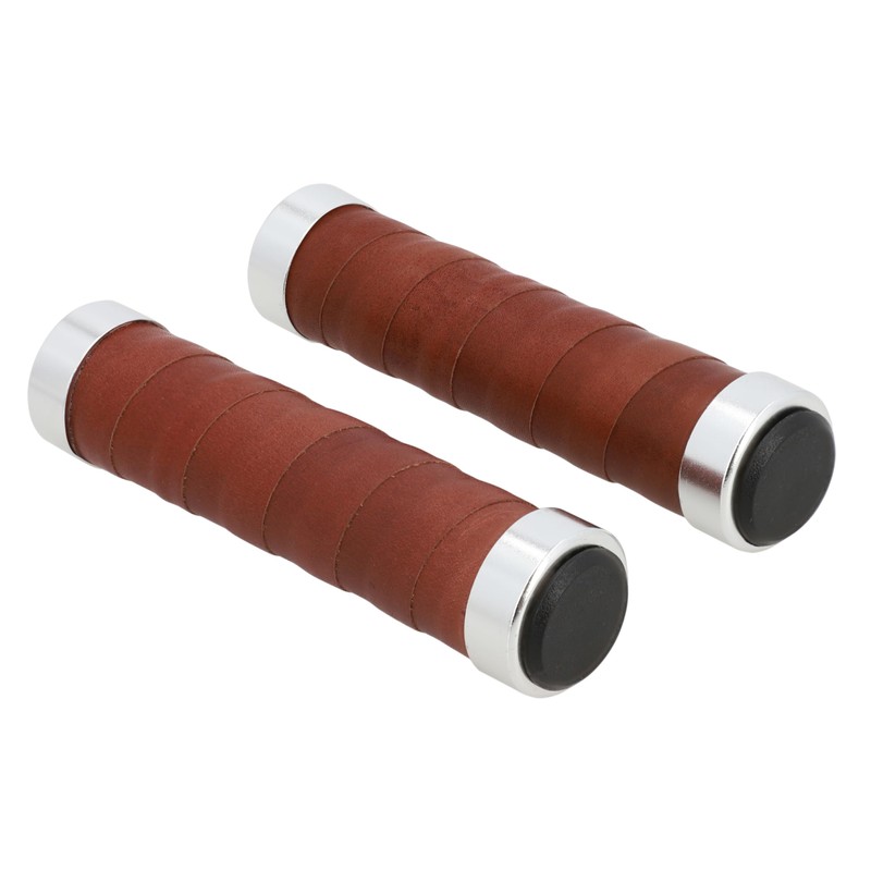 Gusti Maximilian S. Leather Handlebar Grip Bicycle Grip Brown Leather