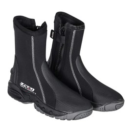 ZCCO 5mm Neoprene Diving Boots with Anti-Slip Rubber Sole, Scuba Snorkeling Boots for Water Sports, Black (black, 7)