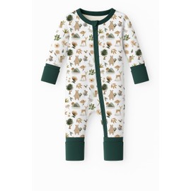 ITSY BITSY BOUTIQUE Viscose Bamboo Baby Sleeper, Soft Convertible Gripped Footie Pajamas with 2-Way Zipper, Ideal for Eczema, Hypoallergenic, Breathable
