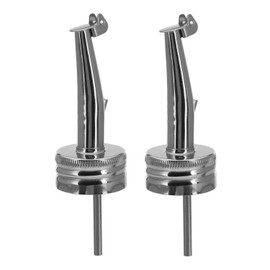 Westmark 2 Spirituosen-/Öl-Ausgießer für Flaschen mit Schraubgewinde, ø 28 mm, mit Kläppchen, mit Luftröhrchen, Metall/rostfreier Edelstahl, Inox Gastro, Silber, 45202280
