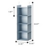 YOUDENOVA Hanging Closet Organizer, 4-Shelf Closet Hanging Shelves, Grey