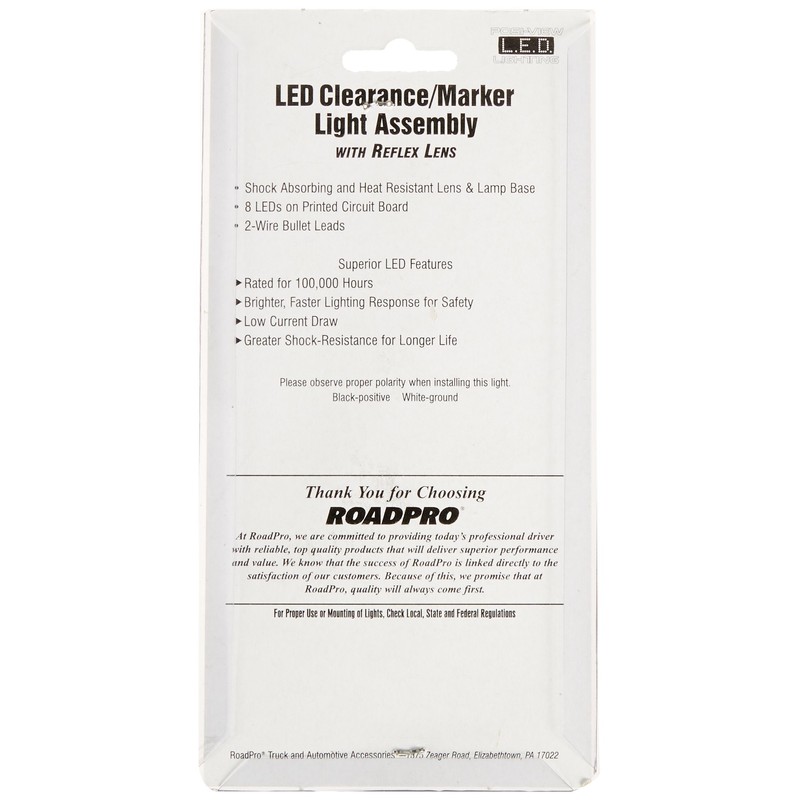 RoadPro RP-1284R Red 6" x 2" LED Light with Replaceable