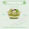 COCPOK 100 Pack Mini Dessert Cups With Spoons, 2 oz
