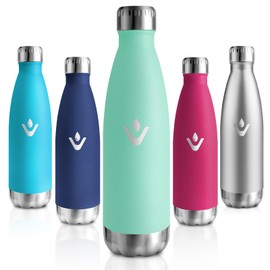 Stainless Steel Water Bottle, 500 ml, BPA-Free, Children's Water Bottle, 304 Stainless Steel, Insulated Flask, Thermos Flask, Double Walled Vacuum Insulated, Water Bottle Leak-Proof for Travel, Jog