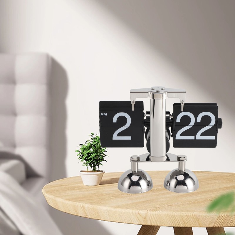 Retro Digital Flip Down Clock Flip Desk Clock Mechanical Battery
