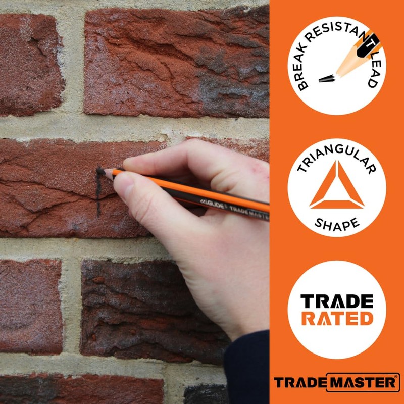 TRADEMASTER Carpenters Pencils Pack of 10 | Builders Pencil with