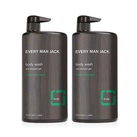Every Man Jack Every Man Jack Eucalyptus Mint Mens Body Wash for All Skin Types - Cleanse, Nourish, and Hydrate Skin with Naturally Derived Ingredients - Paraben Free, Phthalate Free, Dye Free - 33.8oz - 2pack