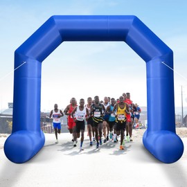 Cinnliy 13Ft Inflatable Archway,Blue Inflatable Start and Finish Arch Outdoor,Sport Blow up Arch Inflatable for Race Outdoor Sport Party Advertising Commerce(Without air Blower)