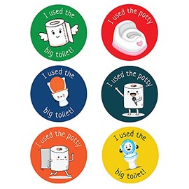 Pack of 120 Potty Training Stickers for Boys, Girls Toddlers (30 mm) Round Waterproof Toilet Training Stickers Potty Training Reward Stickers PackwithÂ®