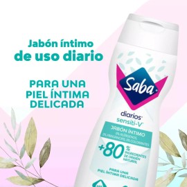 Saba Jabón Íntimo Líquido Saba Diarios Sensiti-v 180 Ml