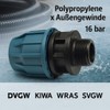 Polypropylene Coupling Clamp x Male Thread AG Connection Screw 16