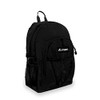 Everest Luggage Backpack with Dual Mesh Pocket, Black, Black, One