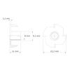 HEXATON Drive-in Nuts Claw Nuts Claws Nuts M8 x 11