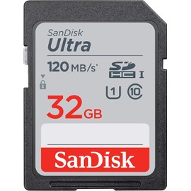 SanDisk 32GB SDHC SD Ultra Memory Card Works with Nikon Coolpix A900, A100, P1000, W100, W300, B700 Digital Camera (SDSDUN4-032G-GN6IN) Bundle with (1) Everything But Stromboli Card Reader
