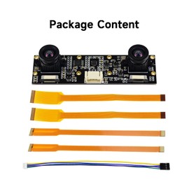 Waveshare IMX219-83 Stereo Camera 8MP Binocular Camera Module Stereo Vision Depth Vision Applicable for Jetson Nano Developer Kit B01, Compatible with Raspberry Pi 5 /Pi4/CM4