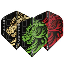RED DRAGON Jonny Clayton Hardcore Dart Flight Pack 3 Sets per Pack (9 Dart Flights in Total)