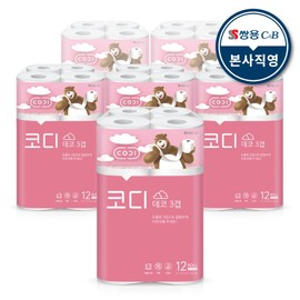Coordination 3-layer deco 27m 12 rolls 6 packs / 코디 3겹데코 27m 12롤 6팩