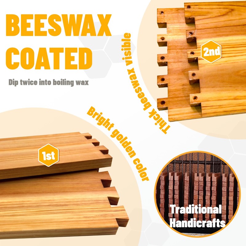 Beginner 10 Frame Bee Hive Beeswax Coated Includes Beehive Frames