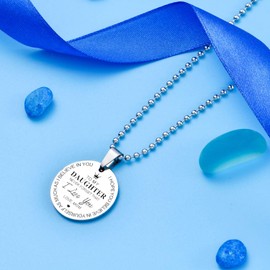 malyunin Inspirational Gifts Necklace To Daughter Gift from Mom Dad Never Forget That I Love You Family Jewelry Graduation Gifts (Mom To Daughter)