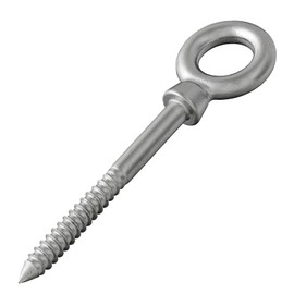 Eye Bolt with Wood Thread (Partial Thread) | Stainless Steel A4 / V4A | Eye Bolt | Eye Bolt | Eye Bolts (10 x 120 mm, Pack of 5)