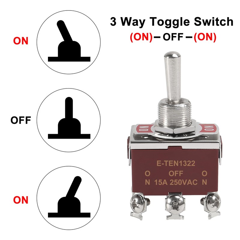 ACEIRMC 4Pcs Momentary Toggle Switch 12V DC 30A DPDT (ON)-Off-(ON)
