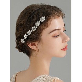 Missgrace Women Silver Simple Rhinestones Hair Pins Headpiece Bride Wedding Silver Hair Jewelry Bridal Prom Party Hair Accessories for Women Set of 6