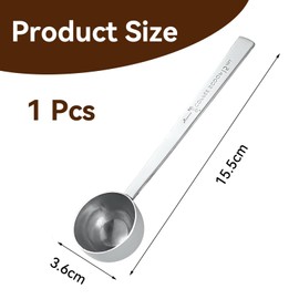 Coffee Scoop,Coffee Spoon,15ml Stainless Steel Table Spoon Measuring Spoons Accessories Kit Ground Coffees-Bean & Matcha & Flour and Sugar Scoops with Long Handle for Kitchen,Bakery,Cafe,Restaurant