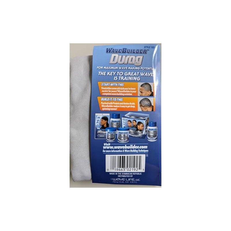 WAVEBUILDER Premium Stretch Durag for Smooth and Uniform Hair Waves,