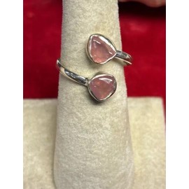 Unbranded Rose Quartz thumb ring sterling silver size 9