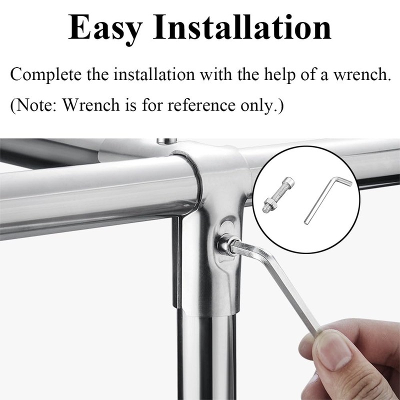 Structural Pipe Connector, Silver Right Angle 4-Way Chain Link Fence