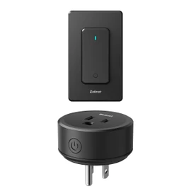 Zoiinet Black Remote Control Outlet 80-275V/15A/1500W Wireless Light Switch