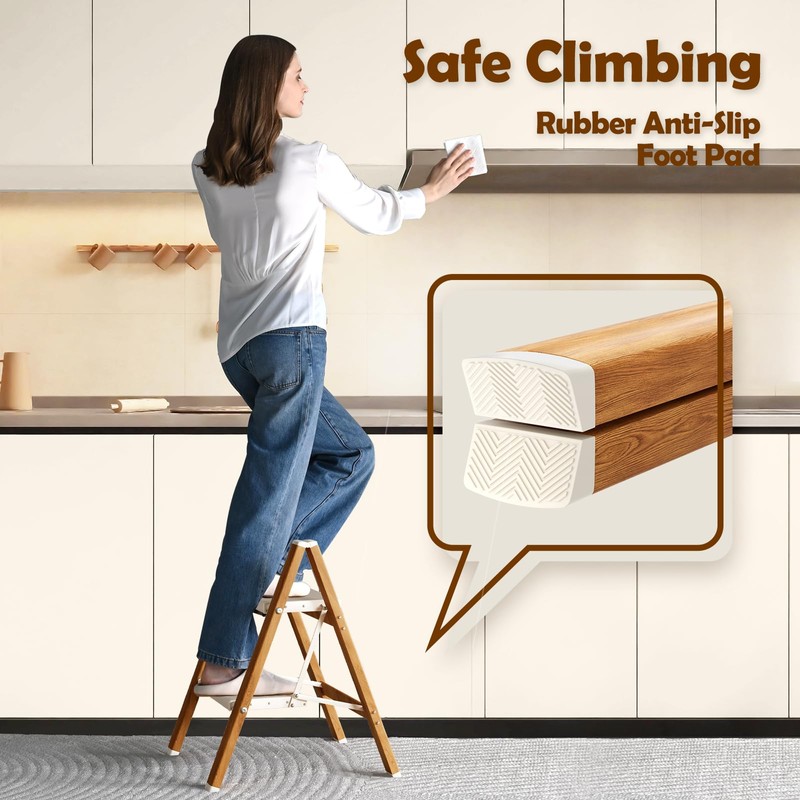Taranta 2 Step Ladder,Aluminum Lightweight Folding 2 Step Stool with