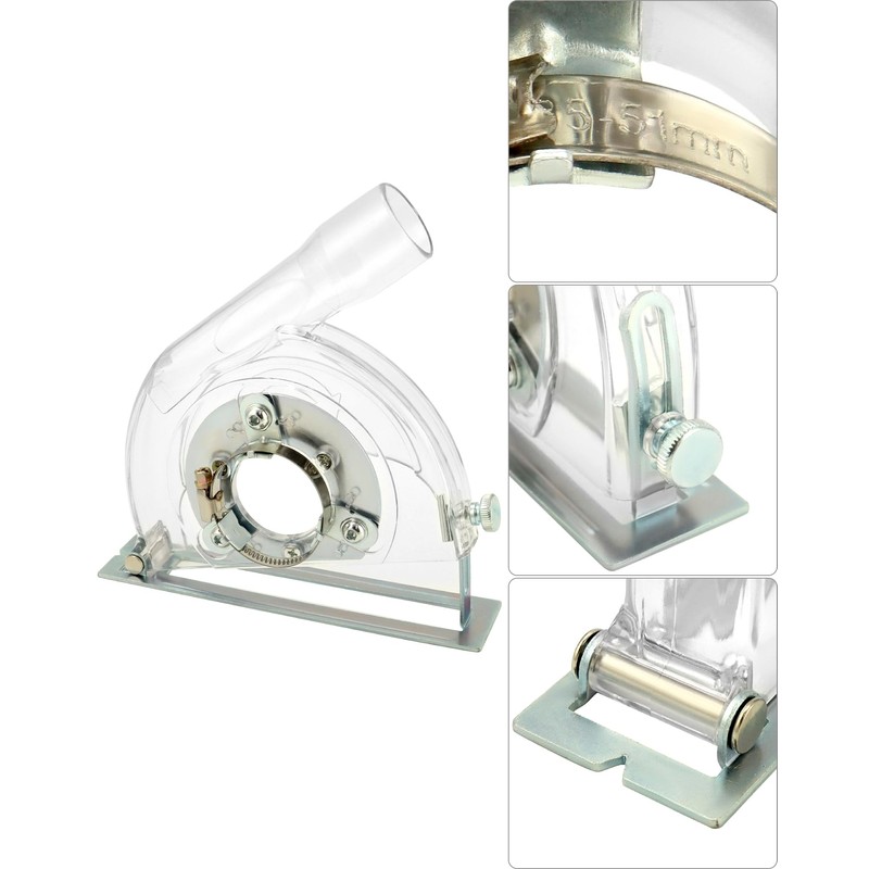 QWORK Cutting Dust Shroud for Angle Grinder 4-1/2" to 5",