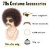 Brown Afro Wig for Men 70s Disco Rocker Afro Curly