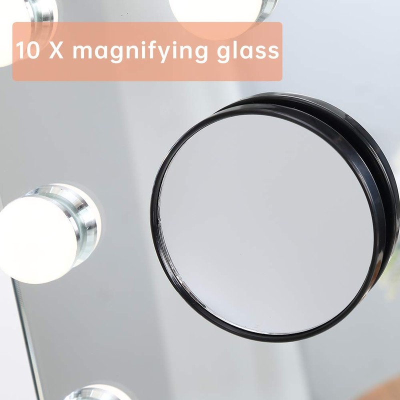 Hansong Lighted Vanity Mirror Makeup Mirror with Lights Hollywood Mirror