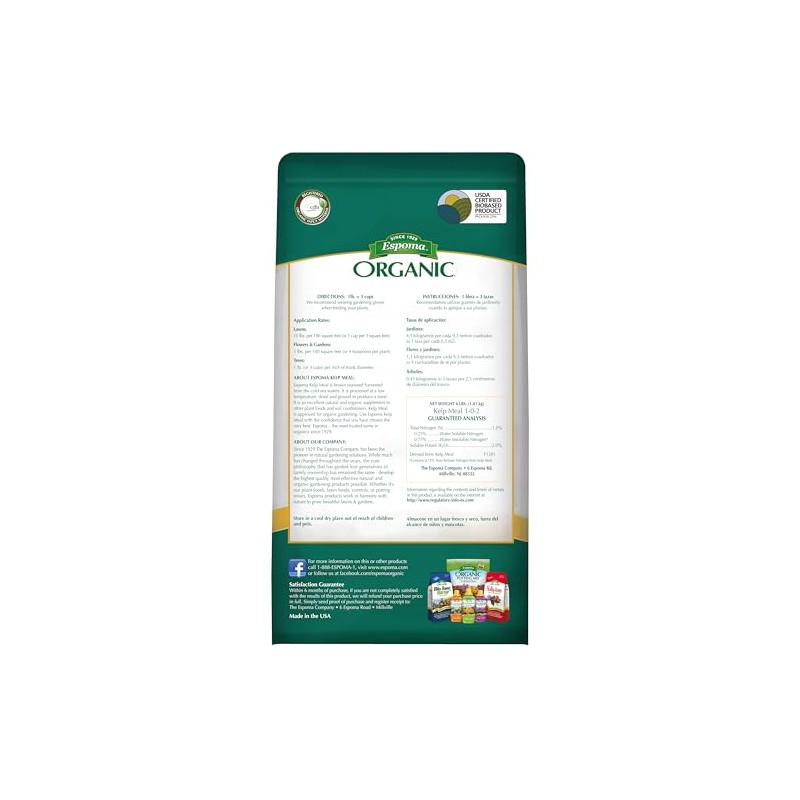 Espoma Organic Kelp Meal 1-0-2 Plant Food and Soil Conditioner;