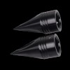 Unbranded Motorcycle Black Spike Front Axle Nut Covers Caps For